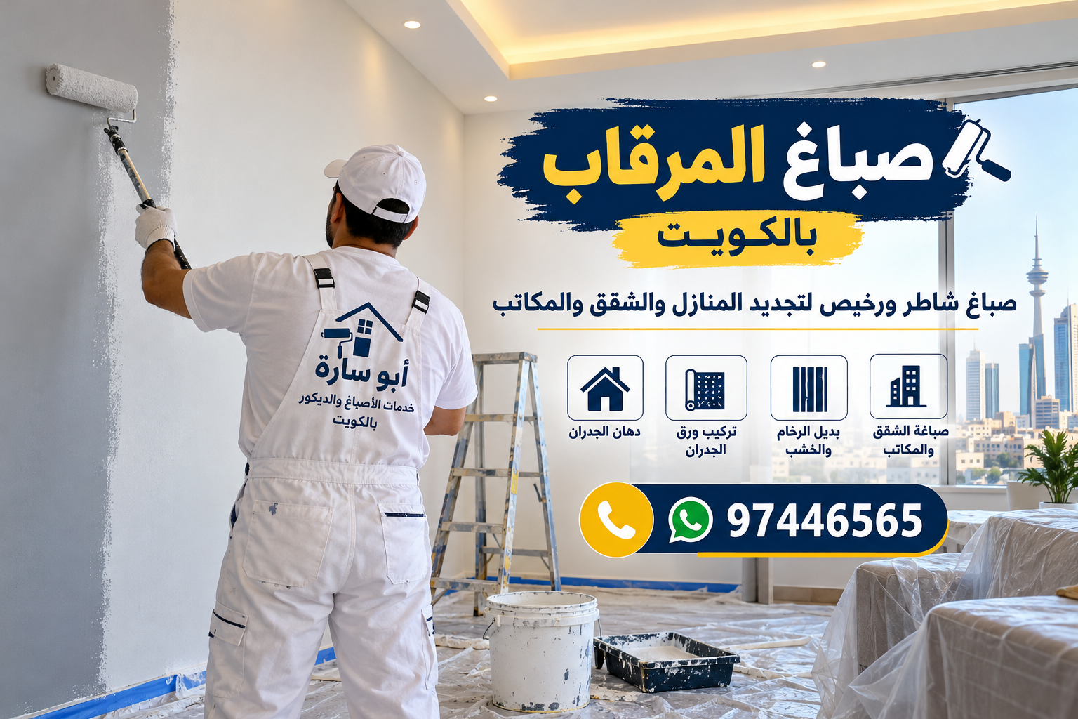 صباغ المرقاب بالكويت – صباغ شاطر ورخيص لتجديد المنازل والشقق مع أبو سارة